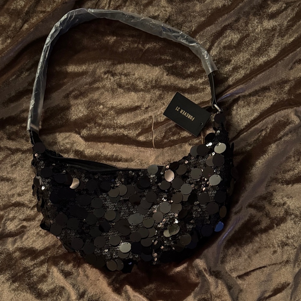 Forever 21 Black Sequin Shoulder Bag